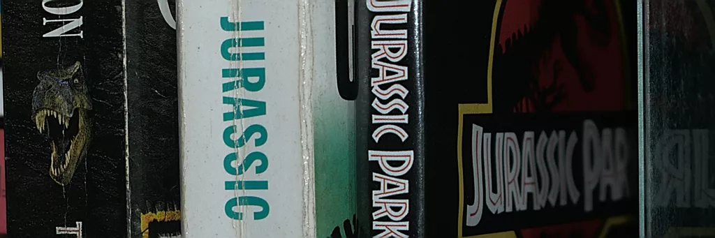 Jurassic Park Books and DVD in My Shelf